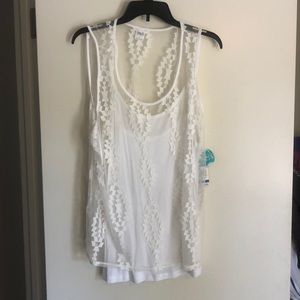 New with tags. Beach Inc two piece mesh tank top